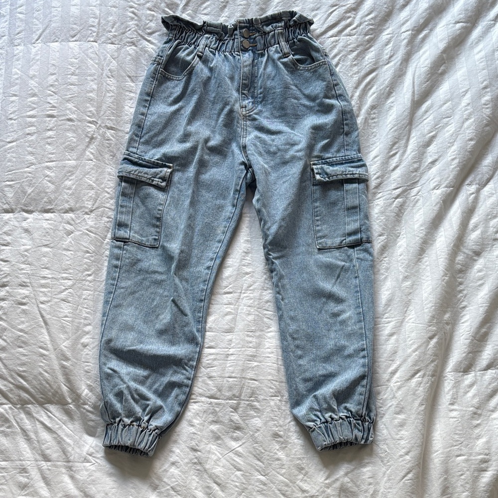 Simons Denim Blue Cargo Pants
